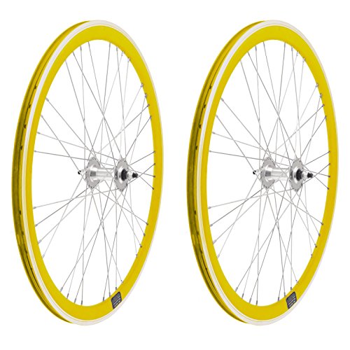 ONOGAL 2x Llanta Rueda para Bicicleta Fixed Fixied de 700 Aluminio CNC