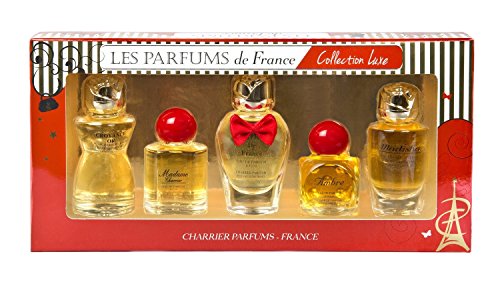 Charrier Profumi di Francia collezione lusso Set di 5 Acqua di profumi Miniature totale 49,7 ml