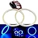 Produktbild GrandView 1 Paar (2 Stück) Standlichtringe COB LED Angel Eyes (70MM-Blau)