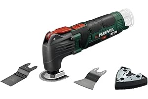 KOMPERNASS PARKSIDE Parkside Cordless 12V Multi Purpose Tool 4-in-1: Sawing, Cutting, planing and Sanding Highly Versatile Oscillation Tool Battery and Quick Charger not Included