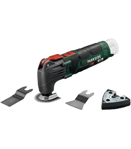 Outil Multifonction électrique Parkside PMFW 310 F4 - 310W, 5 Embouts Inclus | Pour Scier, Couper, Poncer, Gratter