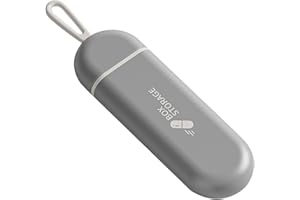 OFIDUS Podróżny Organizer na Pigułki, Przenośne Pudełko na Pigułki na 3 Ogniwa z Silikonową Liną, Odporne na Wilgoć Kieszonkowe Etui na Pigułki, Małe Pudełko na Lekarstwa do Siłowni w Biurze (Szary)