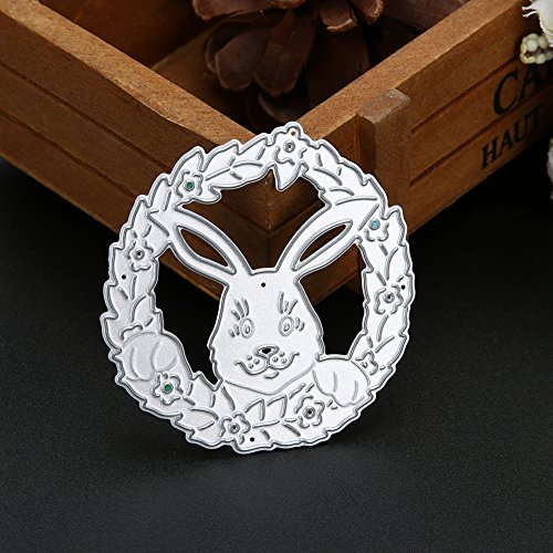 Amazingdeal365 Metall Form Schablonen Schneiden DIY Dekor Sammelalbum Karten Buchzeichen Lesezeichen als Geschenk für Freunde Geburtstag Kinder,Kindergarten Hobby Schule Handarbeit Unterricht usw. Ein tolles Geschenk! (Hase) - 5