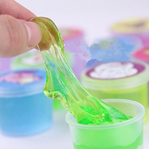 SEWORLD Clay Slime DIY Crystal Mud Play Transparent Magic Plasticine Kid Toys (Multicoloured, 1 PC)