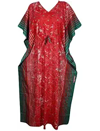 Indiatrendzs Women's Cotton Kaftan Nighty Free Size