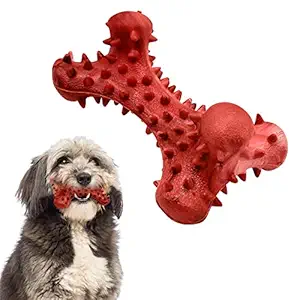ESPER Dog Chew Toys for Dogs,Indestructible Dog Chew Bone,100% Rubber Safe Chew Toy for Tooth Cleaning,Training, Medium and Large Dogs Pet Toys (A)