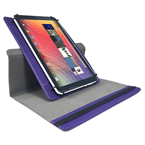 Xoro TelePAD 10A3 4G 10.1 Zoll Drehbare Tablet Schutztasche mit Standfunktion + Touch Pen – lila 10.1 Zoll 360 - 5