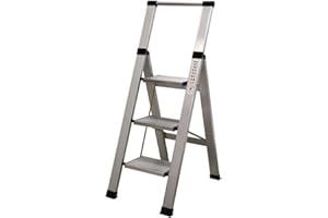 Homelux 710026 Escabeau Domestique Plat en Aluminium 3 marches