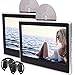 Produktbild EinCar Twin Tragbare DVD-Player in Backseat Car-Entertainment-System f¨¹r Auto 11.6 Zoll LED Doppel 1366 * 768 Schirm-Monitor Kopfst¨¹TZE, Unterst¨¹Tzung HDMI USB/SD AV FM IR mit 2 PCS Kopfhrer