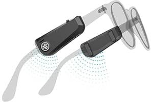 JLab JBuds Frames Wireless Open-Ear Audio do Twoich okularów, pełen szacunku dźwięk, 8 godzin odtwarzania Bluetooth, Dual Connect, EBFRAMESRBLK124, kolor czarny, L-XL, czarny, L-XL