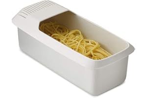 RetroFun Mikrowelle Nudelkocher mit Sieb Hitzebeständiger Nudelboot Dampfgarer Spaghetti Nudelkocher Küchengeräte Spaghetti Schüssel