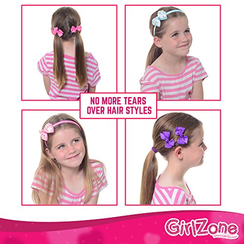 40 TEILIGES SET AN HAARSCHMUCK FÜR MÄDCHEN: Farbenfrohe Haargummis, Haarklammern, Haarreifen, Schleifchen, Schieberchen, Haarspangen – Warum auf der Einkaufsstraße so viel bezahlen? - 4