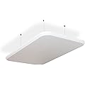 SILENT4® Plafond absorbant acoustique 114x72x4cm en non-tissé acoustique, montage par câble, acoustique améliorée prouvée par panneau acoustique en blanc