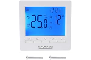 BIlinli Termostato digitale per caldaia a gas Regolatore di temperatura ambiente programmabile settimanale 3A