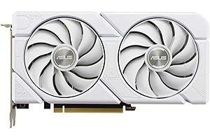 ASUS DUAL NVIDIA GeForce RTX 4060 EVO OC Edition, Scheda Grafica da 8 GB GDDR6 128-bit, PCIe 4.0, 1 HDMI 2.1, 3 DisplayPort 1.4, Ventole Axial-tech, GPU Tweak III, Bianca, DUAL-RTX4060-O8G-EVO-WHITE