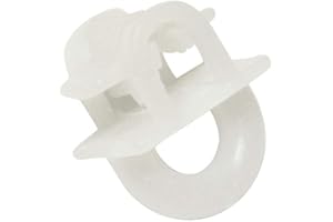 Gardinia Inserto Scorrevole a Incastro Maxi, con Alette, per binari e bastoni per Tende con Canale di Scorrimento 6 mm, 50 Pezzi, Plastica, Bianco