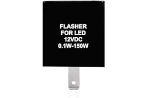 JOYAN Flasher Relay Eccezionale, 12V LED Flasher Relè, Soluzione di Ricambio Elettronico per Motocicletta, Velocità Regolabile, Indicatore di Direzione LED 2 Pin