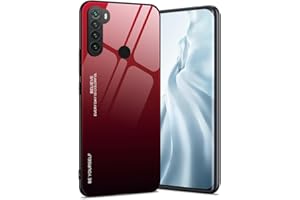 GOGME Funda para Xiaomi Redmi Note 8 2021, Tapa Trasera de Cristal Templado Resistente a Arañazos, Carcasa Protectora de Parachoques de TPU Silicona Case Cover(5)