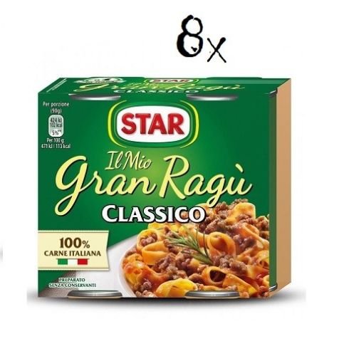 16x Il mio Gran ragù Star Classico tomatensauce 180g sauce Tomatensuppe