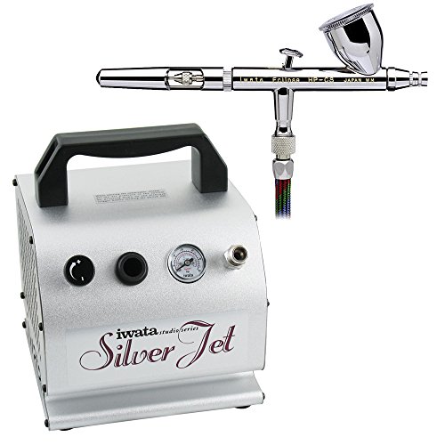 Iwata Eclipse HP-CS Airbrushing System with Silver Jet Air Compressor by Iwata