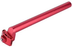 TBEST Tija de Sillín de icleta, 25,4 * 300 mm Postes de Asiento de Aleación de Aluminio Post reemplazo para icleta de Carretera de Montaña MTB BMX i(Rojo)
