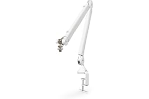 Brazo de estudio profesional RØDE PSA1+ con amortiguación de resorte y gestión de cables (Blanco)