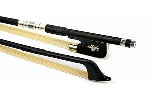 WUQIMUSC 4/4 dimensioni Violoncello Arco Fibra di Carbonio bastone Ebano rana Naturale Arco Capelli Bel modello Intarsio