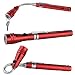 Produktbild AMOS 3 LED 360 ° Flexible Taschenlampe Teleskop Erweiterbar Einstellbare tragbare Auto DIY Arbeit der Camping Flexi-Licht-Lampe mit magnetischen Abtastkopf Werkzeug & Magnetfuß (rot)
