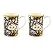 Produktbild William Kilburn Set von 2 Blossom Schwarz Gold Floral fein China Becher