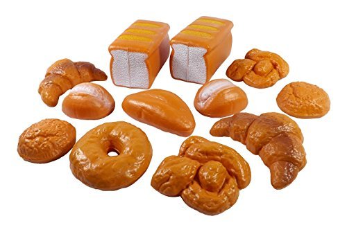Tourwin Life Sized 12 Piece Bread Set Pretend Play Toy Food Playset for Kids by Tourwin