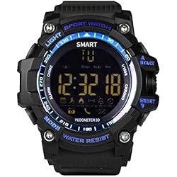 Shanglite 2018 New Multifunction Waterproof Smart Watch Bluetooth Watch Health Mate for Android iOS Phone Wristwatch Fashion S (Blue)