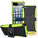 Produktbild iPhone 5C Handy Tasche, FoneExpert® Hülle Abdeckung Cover schutzhülle Tough Strong Rugged Shock Proof Heavy Duty Case für Apple iPhone 5C + Displayschutzfolie (Grün)