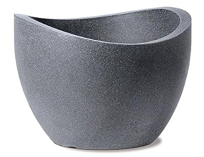 Scheurich 53380 250/40 Wave Globe Pot de Fleurs Plastique Granit Noir 40 x 40 x 30 cm
