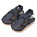 Soft Leather Baby sandal shoes boys or girls with Suede Soles by Dotty Fish with Suede Soles. Navy - 12-18 months
