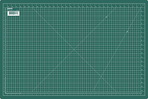 Pavo 8004409 A1 Hochwertige und Selbstheilende Schneidematte Schneideunterlage, 900 x 600 mm, grün