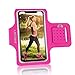 Produktbild HAISSKY Schweißfest Sport Armband Fitness Schweißfeste Handytasche mit Schlüsselhalter und Kopfhörerloch für iPhone XS Max/XR/X/8 Plus/7 Plus Samsung S10 S9 S8 bis zu 6.5" für Jogging, Radfahren