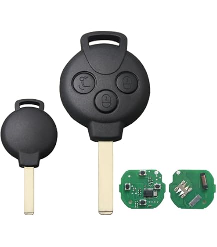 Gusci chiave auto Sostuzione custodia guscio chiave remota auto 3 pulsanti adatta per Fortwo 451 2007-2013 / Mercedes-Benz Smart  34