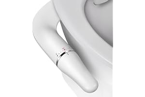 SAMODRA Ultra-Slim Bidet,Bidet Attachment for Toilet UK, Non-Electric Bidet Seat Attachment Dual Nozzle (Rear/Feminine Wash),with Hose and Brass Valve