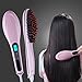 GHB Electric Hair Straightening Brush Electric Hair Brush for Professional Straightening Styling with LCD Display (Pink)