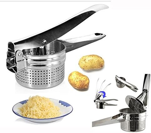 Stainless Steel Hand Held Potato Masher Ricer Fruit Juicer Press Maker