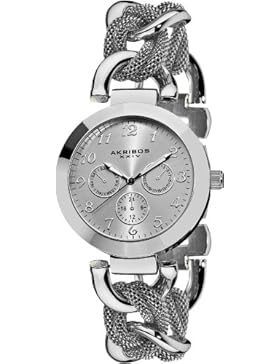 Akribos XXIV Damen-Armbanduhr Multifunktions-Mesh Link Armband