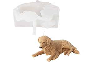 Xidmold 3D Hund Silikonform Kerzenform Seifenform Hund Silikon Formen Tier Backform für Tortendeko, Schokolade, Seife, Sojawachs Kerzen, Handwerk (Hund O)