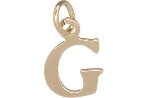 Markylis 9ct GOLD ALPHABET INITIAL JEWELLERY PENDANT CHARM - A - Z - 17mm - Choose your letter
