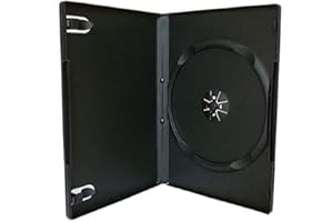 PANMER Boîtier de rangement pour 1 DVD étui noir 14 mm de reliure (20)