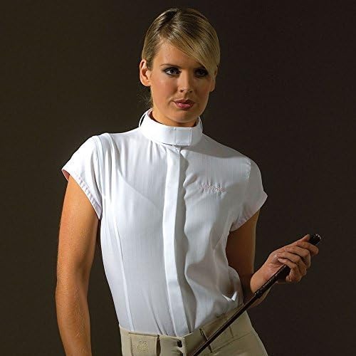 SOFIA CAPPED SLEEVE SHOW SHIRT WHITE/PINK SIZE UK 10