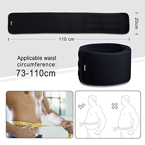 [Fitnessgürtel] FREETOO Bauchweggürtel Schwitzgürtel für Einfaches und effektives Abnehmen hochwertige Rückenbandage Waist Trimmer für Damen und Herren auf Sport Training Fitness Büro und Alltag anwenden - 4