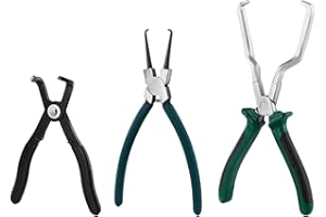 QWORK® 3 Pièces Pinces pour Conduites de Carburant, 9 Pouces Collier Durite Essence, Clip de Serrage pour Voiture