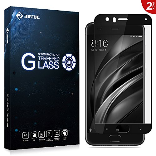 Verre Trempé Xiaomi Mi6, Riffue® Xiaomi Mi 6 [Lot de 2] 3D Integralé Film Protection écran en Verre Trempe pour...