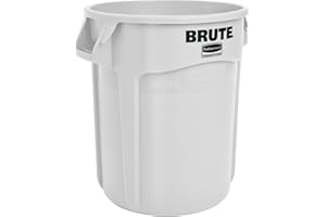 Rubbermaid Commercial Products 2620 Brute - Cubo de basura, capacidad de 75.7 l, blanco