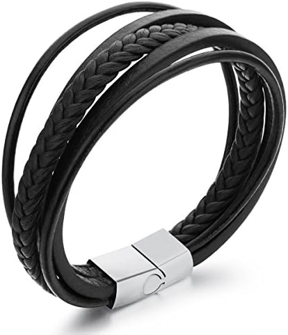 Men's Personality Multi-layer Handmade Textile Leather Hand Ring Student Wind Bracelet,Bracelet